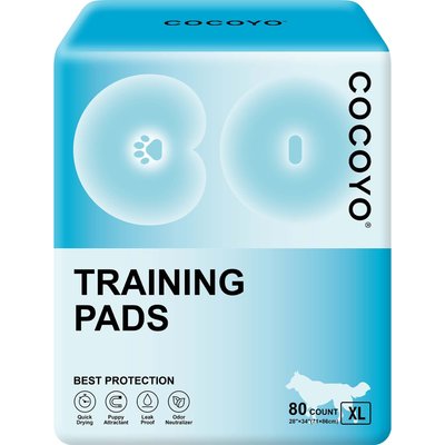 COCOYO COCOYO Best Value Super Absorbent & Leak Proof Unscented Dog Training Pads, 28 x 34-in, 80 count