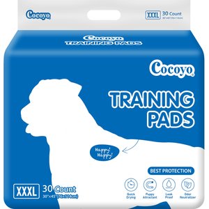 COCOYO Best Value Super Absorbent & Leak Proof Unscented Dog Training Pads, 30 x 45-in, 30 count