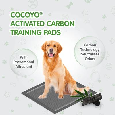 Show full view: COCOYO Carbon Odor Eliminator with Charcoal Unscented Dog Training Pads, 22 x 22-in, 100 count slide 4 of 6