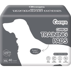 COCOYO Carbon Odor Eliminator with Charcoal Unscented Dog Training Pads, 30 x 36-in, 40 count