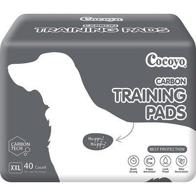 COCOYO COCOYO Carbon Odor Eliminator with Charcoal Unscented Dog Training Pads, 30 x 36-in, 40 count