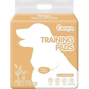 COCOYO Earth Friendly Bamboo Unscented Super Absorbent Quick Dry Dog Training Pads, 22 x 22-in, 100 count