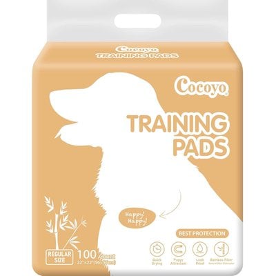 COCOYO COCOYO Earth Friendly Bamboo Unscented Super Absorbent Quick Dry Dog Training Pads, 22 x 22-in, 100 count