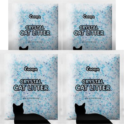 COCOYO COCOYO Silica Gel Crystal Unscented Cat Litter, 4.3-lb bag, 4 count