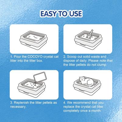 Show full view: COCOYO Silica Gel Crystal Unscented Cat Litter, 4.3-lb bag, 4 count slide 6 of 8