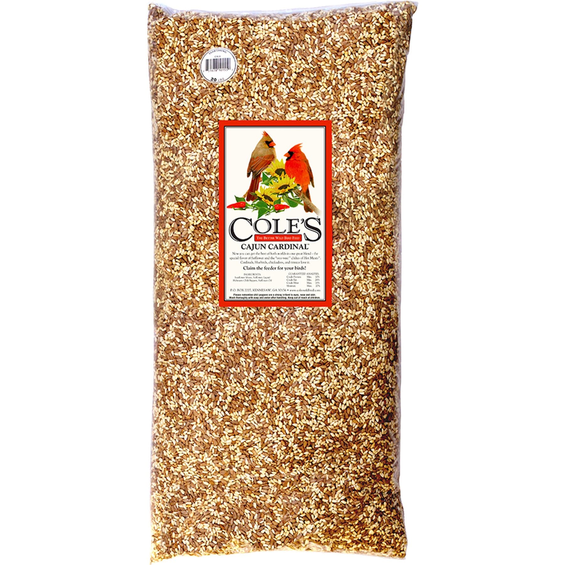 Cole's Cajun Cardinal Seed Blends Wild Bird Food, 20-lb bag