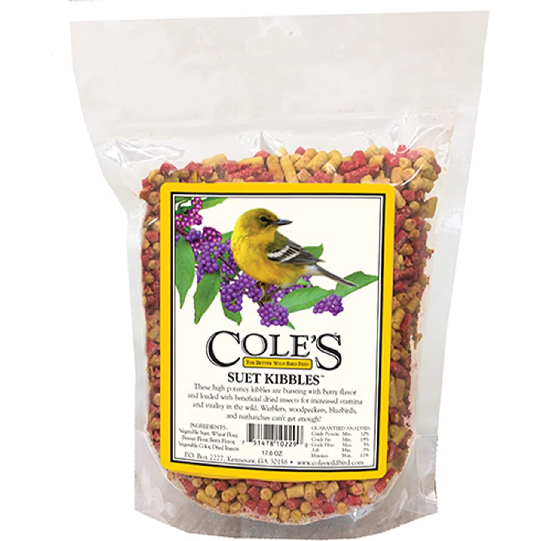 Cole's Suet Kibbles Seed Blends Wild Bird Food, 17.6-oz bag
