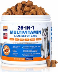 ColEaze 26-in-1 Lysine & Taurine Multivitamin Chew Supplement for Cats, 460 count