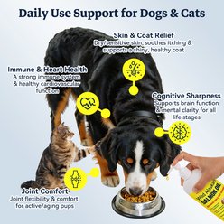 ColEaze Pure Wild Alaskan Salmon Oil Skin & Coat Supplment for Dogs & Cats, 32-fl oz bottle slide 2 of 7