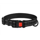 CollarDirect Adjustable Reflective Nylon Dog Collar, Black, Small