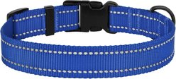 CollarDirect Adjustable Reflective Nylon Dog Collar, Blue, Medium slide 2 of 7