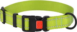 CollarDirect Adjustable Reflective Nylon Dog Collar, Lime Green, Large