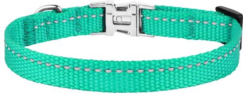 Show full view: CollarDirect Adjustable Reflective Nylon Dog Collar, Mint Green, X-Small slide 3 of 7