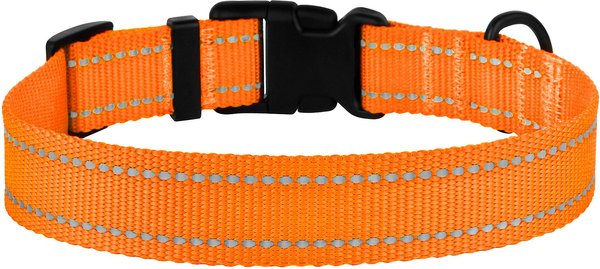 Show full view: CollarDirect Adjustable Reflective Nylon Dog Collar, Orange, X-Large slide 2 of 8