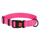 CollarDirect Adjustable Reflective Nylon Dog Collar, Pink, Small