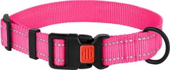 CollarDirect Adjustable Reflective Nylon Dog Collar, Pink, X-Small slide 1 of 6