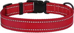 CollarDirect Adjustable Reflective Nylon Dog Collar, Red, Medium slide 2 of 7