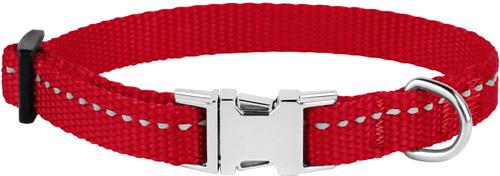 Show full view: CollarDirect Adjustable Reflective Nylon Dog Collar, Red, X-Small slide 3 of 9
