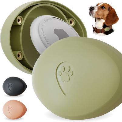 Show full view: CollarDirect Airtag Holder for Dog Collar, 2 count, Green slide 1 of 7