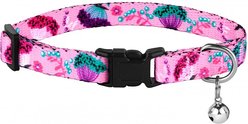 CollarDirect Floral Design Pattern Nylon Cat Collar, Pink slide 2 of 3