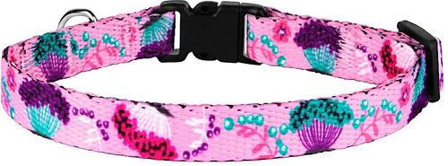 Show full view: CollarDirect Floral Design Pattern Nylon Cat Collar, Pink slide 4 of 4