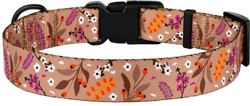 Show full view: CollarDirect Floral Design Pattern Nylon Dog Collar, Beige, X-Large slide 4 of 7