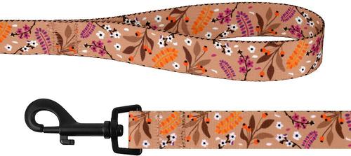 Show full view: CollarDirect Floral Pattern Nylon Dog Leash, Beige, Large slide 2 of 3