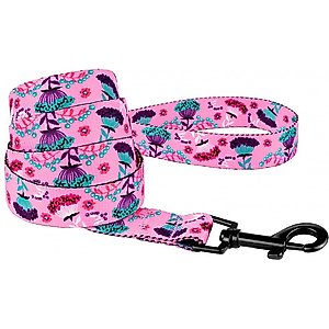 CollarDirect Floral Pattern Nylon Dog Leash, Pink, Large