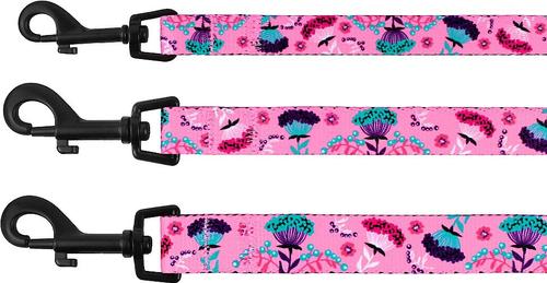 Show full view: CollarDirect Floral Pattern Nylon Dog Leash, Pink, Large slide 3 of 3