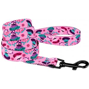 CollarDirect Floral Pattern Nylon Dog Leash, Pink, Medium