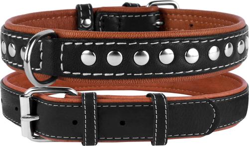 Show full view: CollarDirect Handmade Studded Leather Dog Collar, Black, X-Small slide 2 of 4