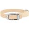 Show in main carousel: CollarDirect Leather Cat Collar with Bell, Beige, Medium: 9 to 11-in neck, 3/8-in wide slide 1 of 4