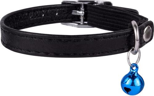 Show full view: CollarDirect Leather Cat Collar with Bell, Black, Medium: 9 to 11-in neck, 3/8-in wide slide 2 of 4