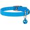 Show in main carousel: CollarDirect Leather Cat Collar with Bell, Blue, Medium: 9 to 11-in neck, 3/8-in wide slide 2 of 4