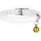 Show in main carousel: CollarDirect Leather Cat Collar with Bell, White, Medium: 9 to 11-in neck, 3/8-in wide slide 3 of 4