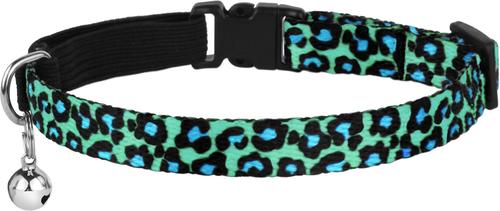 Show full view: CollarDirect Leopard Breakaway Buckle Cat Collar, Green slide 2 of 4