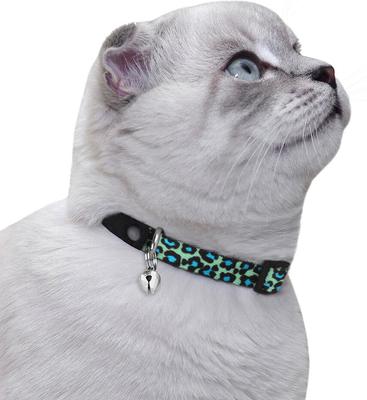 Show full view: CollarDirect Leopard Breakaway Buckle Cat Collar, Green slide 3 of 4