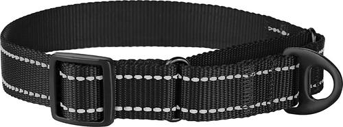 Show full view: CollarDirect Reflective Martingale Nylon Dog Collar, Black, Small slide 4 of 7