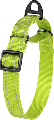 Show full view: CollarDirect Reflective Martingale Nylon Dog Collar, Lime Green, Small slide 3 of 7