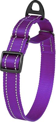Show full view: CollarDirect Reflective Martingale Nylon Dog Collar, Purple, Medium slide 3 of 7