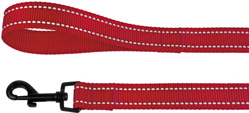 Show full view: CollarDirect Reflective Nylon Dog Leash, 5-ft, Red, Large slide 4 of 7