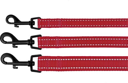 Show full view: CollarDirect Reflective Nylon Dog Leash, 5-ft, Red, Medium slide 5 of 6