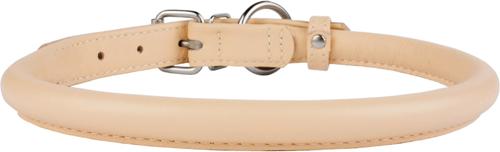Show full view: CollarDirect Rolled Leather Dog Collar, Beige, Small: 9 to 11-in neck, 3/8-in wide slide 2 of 5