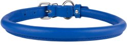 CollarDirect Rolled Leather Dog Collar, Navy Blue, Small: 9 to 11-in neck, 3/8-in wide slide 2 of 4