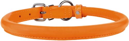 Show full view: CollarDirect Rolled Leather Dog Collar, Orange, Large: 14 to 16-in neck, 1/2-in wide slide 3 of 6