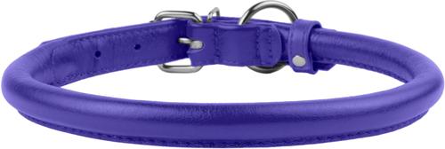 Show full view: CollarDirect Rolled Leather Dog Collar, Purple, XX-Large: 19 to 21-in neck, 9/16-in wide slide 3 of 5