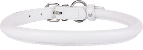 Show full view: CollarDirect Rolled Leather Dog Collar, White, Small: 9 to 11-in neck, 3/8-in wide slide 2 of 5