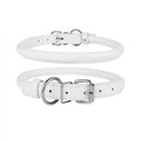 CollarDirect Rolled Leather Dog Collar, White, X-Large: 16 to 18-in neck, 9/16-in wide