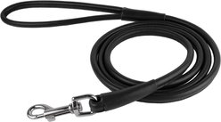 CollarDirect Rolled Leather Dog Leash, Black, Large: 6-ft long, 3/8-in wide