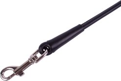 CollarDirect Rolled Leather Dog Leash, Black, Large: 6-ft long, 3/8-in wide slide 2 of 3